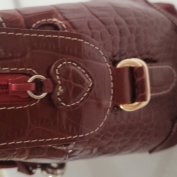 Brighton Vintage Cherry Red Snakeskin Bag - Picture 9 of 9